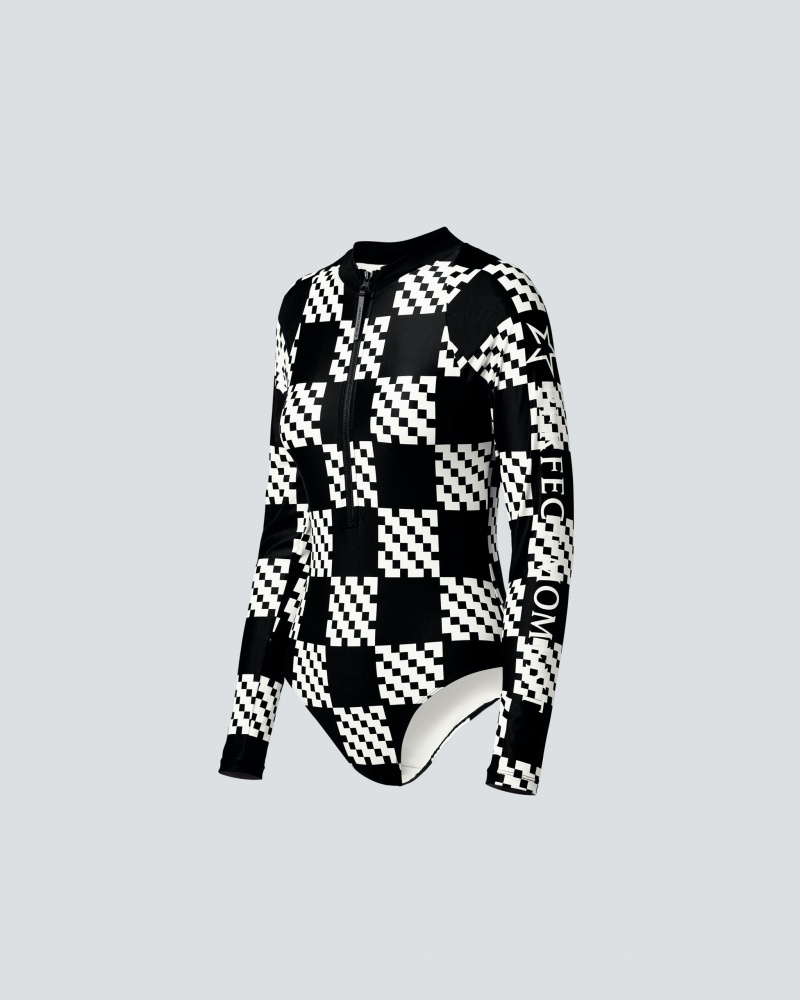 Perfect Moment Block Check PM Half-Zip Spring Suit Negras | 08912-COSP