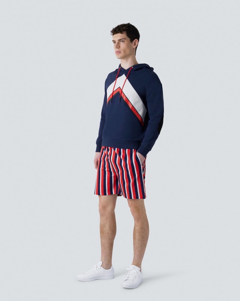 Perfect Moment Chevron Hoodie Azul Marino | 90572-XLEP