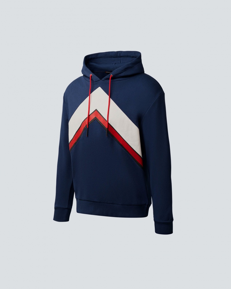 Perfect Moment Chevron Hoodie Azul Marino | 90572-XLEP