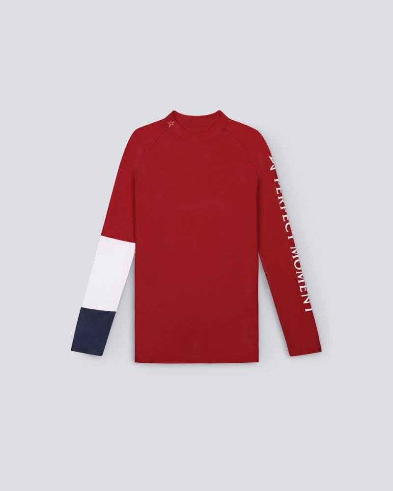 Perfect Moment Colour-Block Rash Guard Rojas | 01938-PMCQ