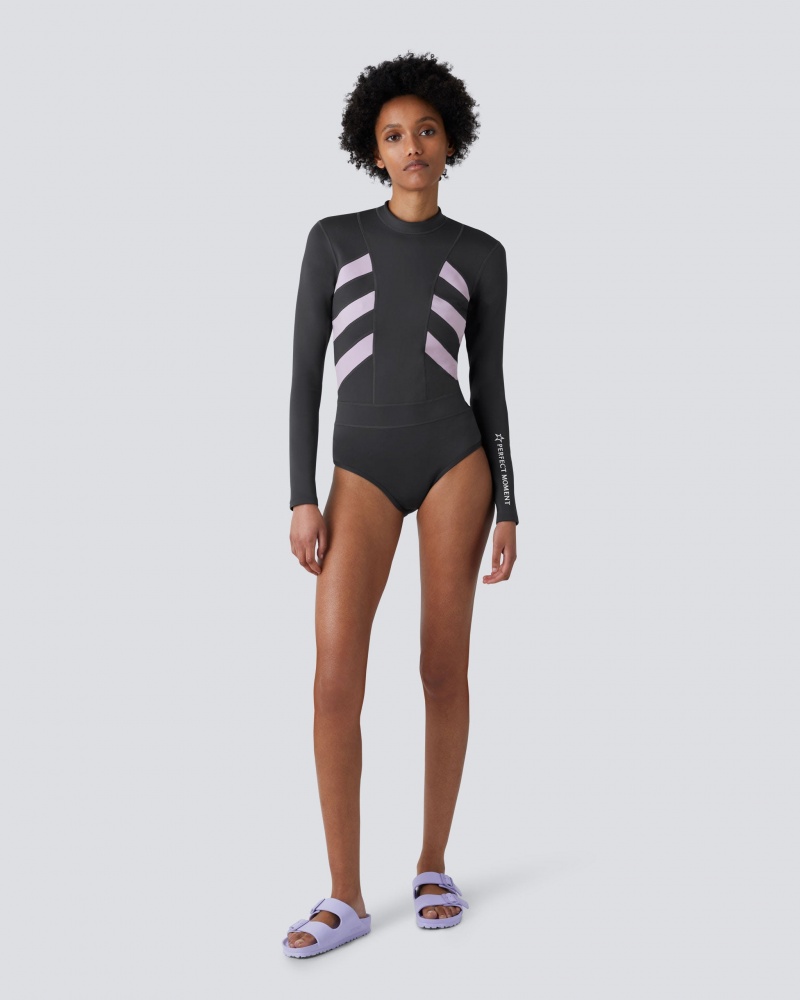 Perfect Moment Imok Wetsuit Asphalt Grey/Lilac | 21946-XRNY