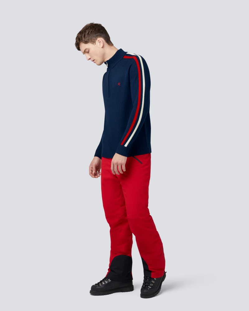 Perfect Moment LA Tour IV Merino Lana Half-Zip Azul Marino | 87209-WCQI