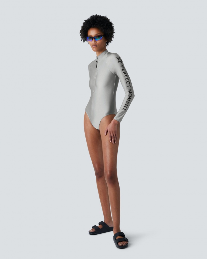 Perfect Moment PM Half-Zip Spring Suit Plateadas | 10924-VDLB