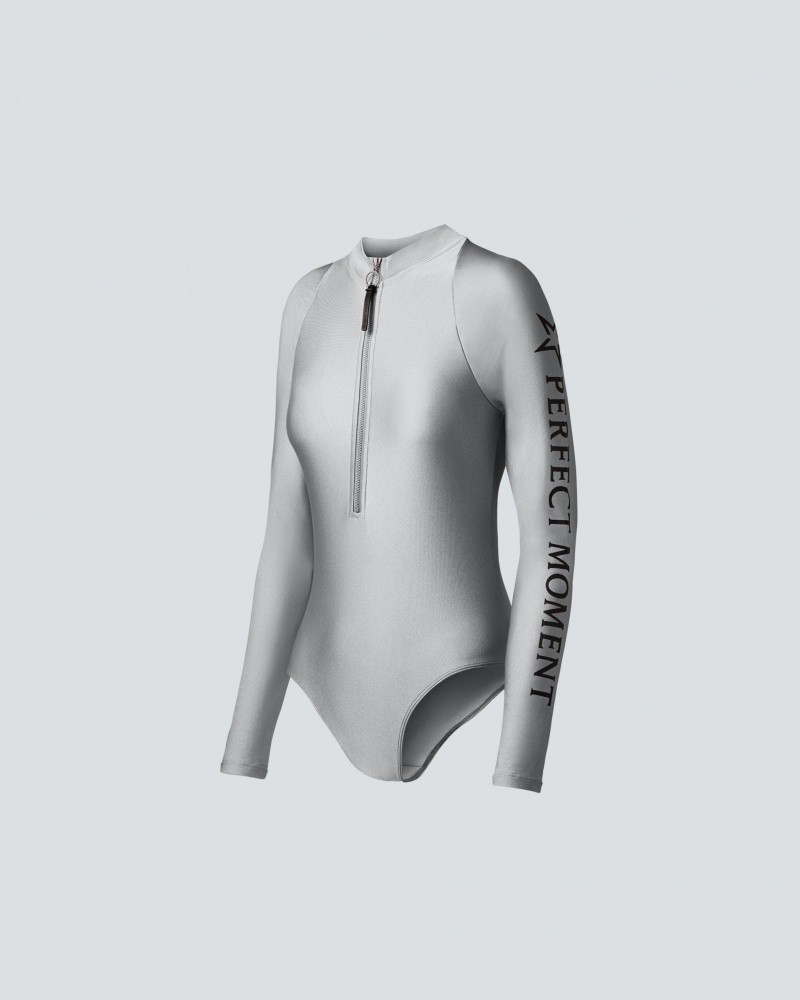 Perfect Moment PM Half-Zip Spring Suit Plateadas | 10924-VDLB