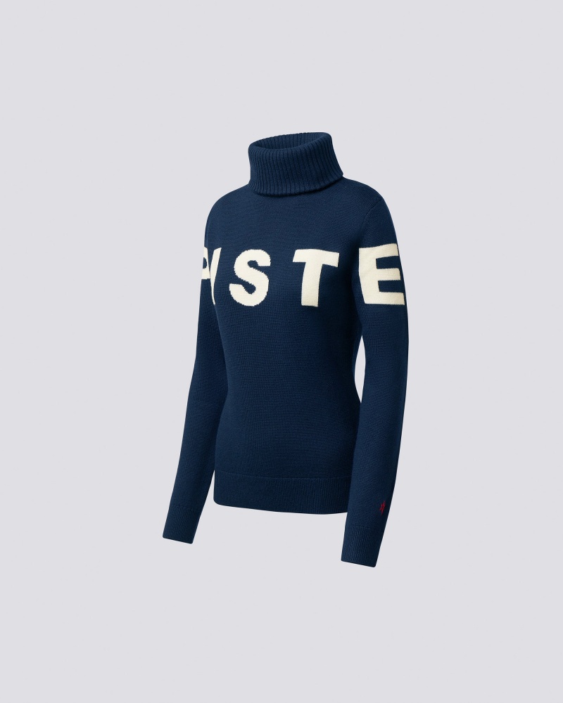 Perfect Moment Piste Merino Lana Sueter Azul Marino | 49538-WIYT
