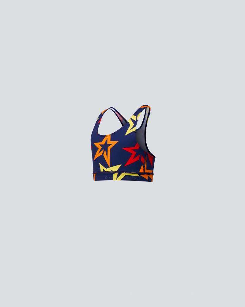 Perfect Moment Starlight Fitness Top Azul Marino | 40769-LYZO