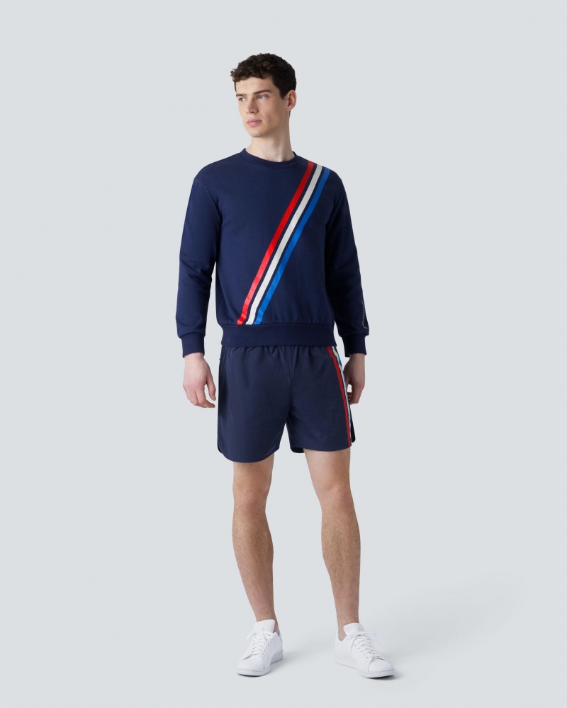 Perfect Moment Super Stripe Entrenamiento Shorts Azul Marino | 34529-WIDZ